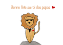 Roi des papas : f&ecirc;te avec un lion cool